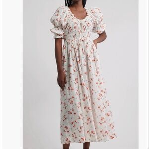 DÔEN Ischia Floral Midi-Dress